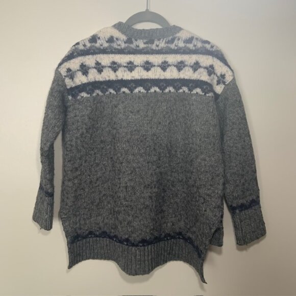 NWOT LOFT Fair Isle Chunky Apres Ski Nordic Sweater Wool Mohair Blend - Size M - Picture 8 of 8